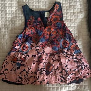 Anthropology - Floral Peplum Top